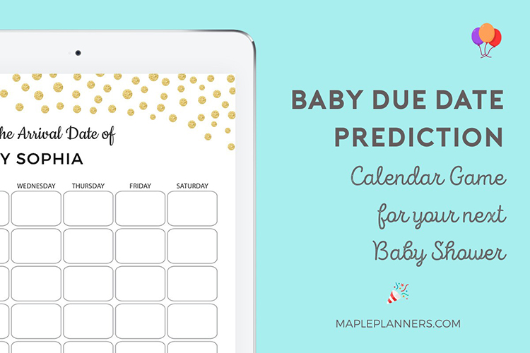 Baby Due Date Prediction Calendar Game