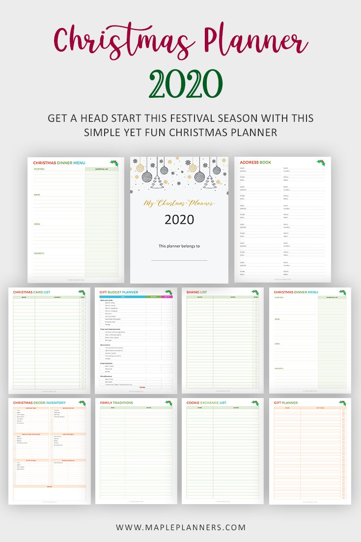 2020 Printable Christmas Planner | Download 20+ Planner Printables