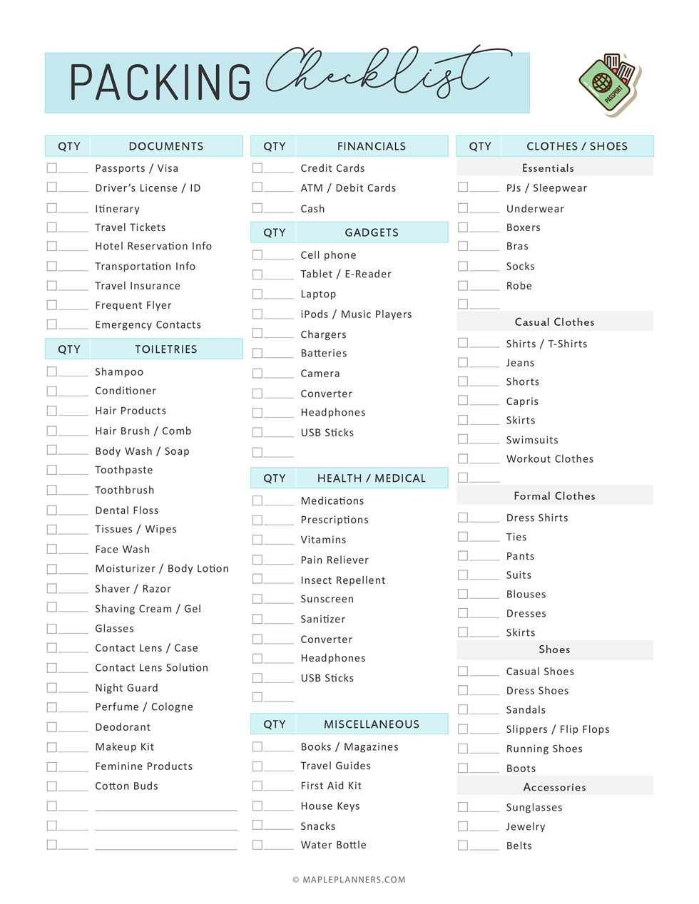 8-family-vacation-packing-list-template-sampletemplatess-organized