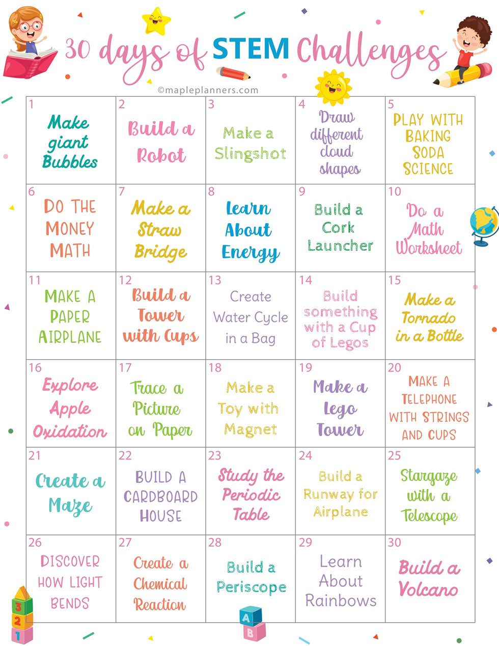 Summer STEM Challenges - Download Free Printables