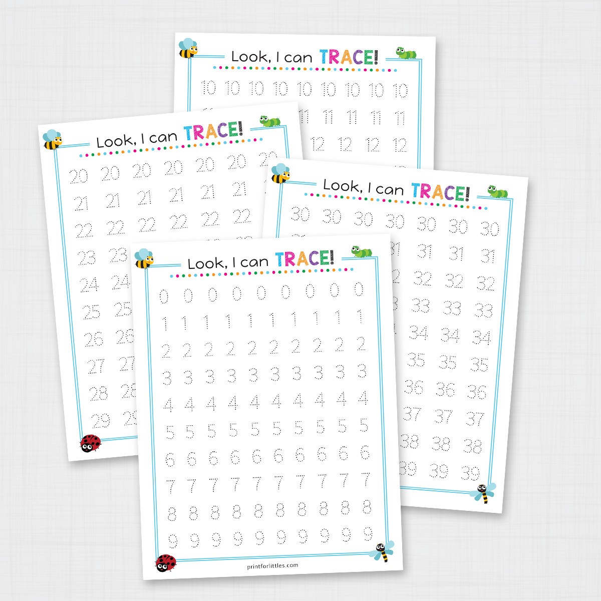 free printable numbers tracing 1 20 worksheets for kids