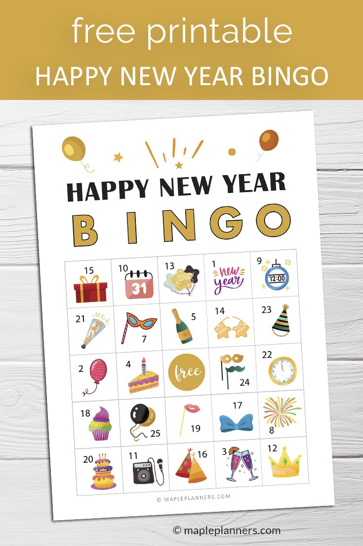 free printable new years eve bingo game cards new years