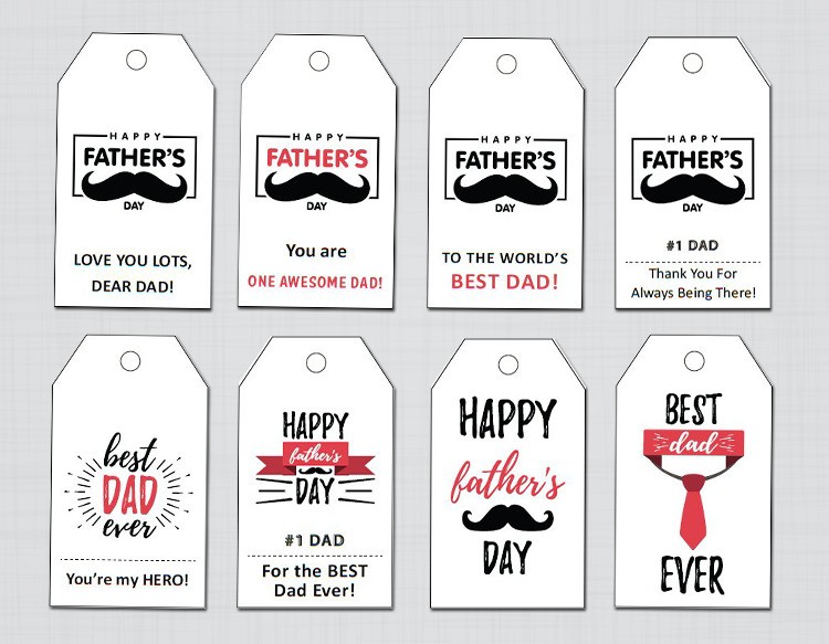 Free Printable Fathers Day Gift Tags for an Awesome Dad