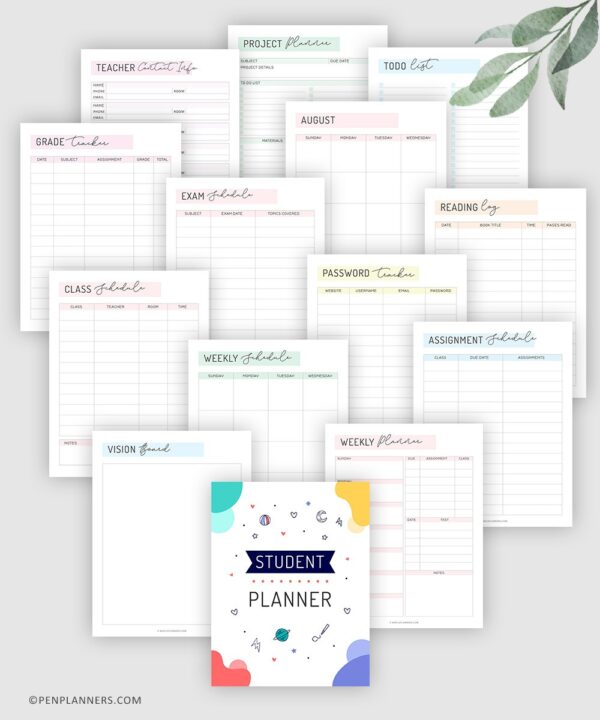 Free Printable Student Weekly Planner Template